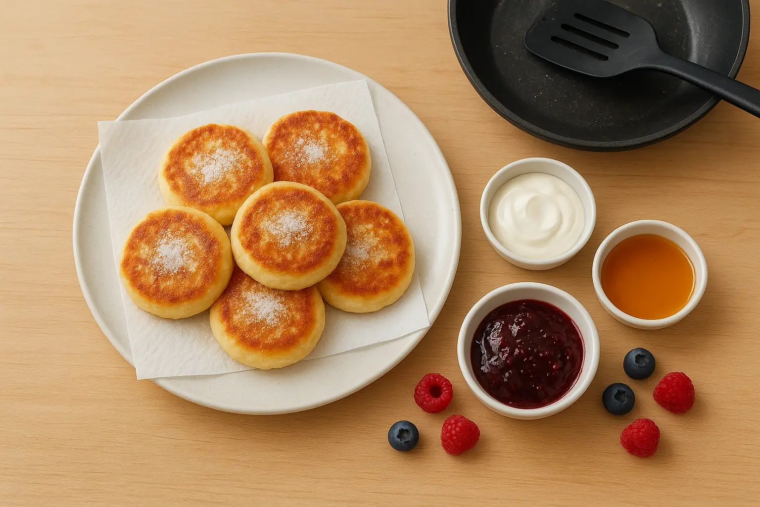 Рецепт сирників на сковороді