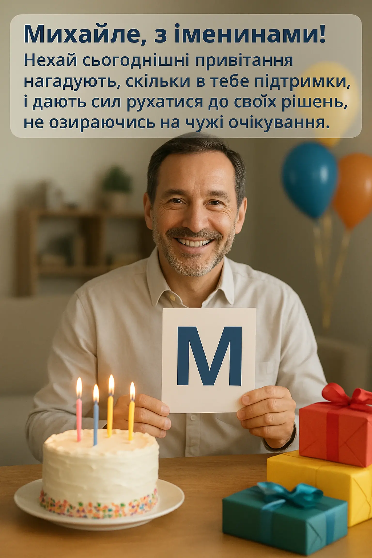 Привітання з іменинами Михайла