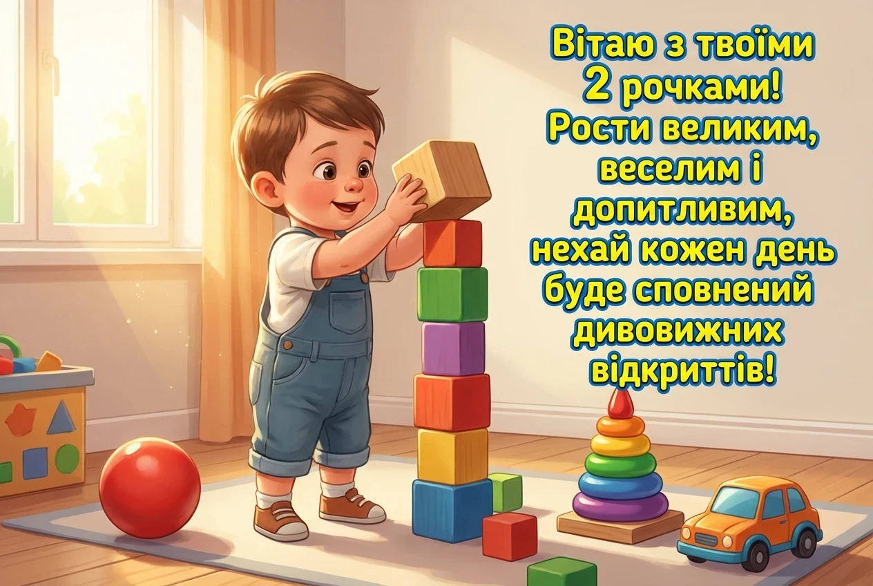 привітання з днем народження 2 роки