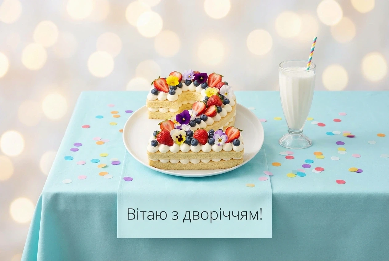 привітання з днем народження 2 роки