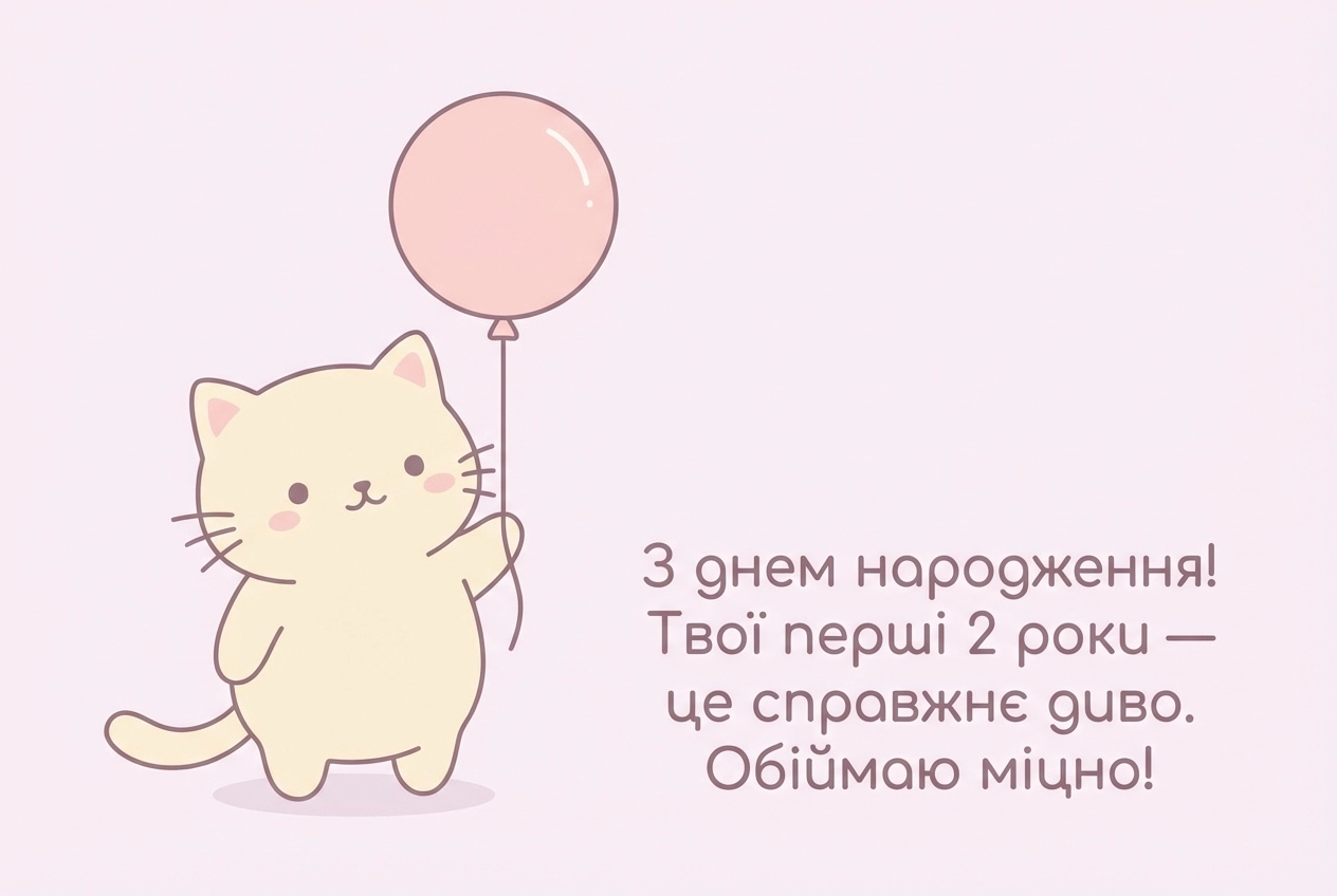 привітання з днем народження 2 роки