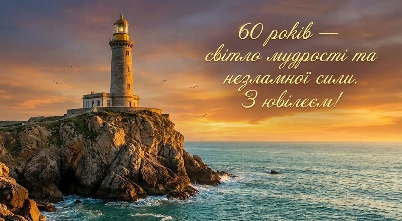Привітання з ювілеєм 60 років для мужчини