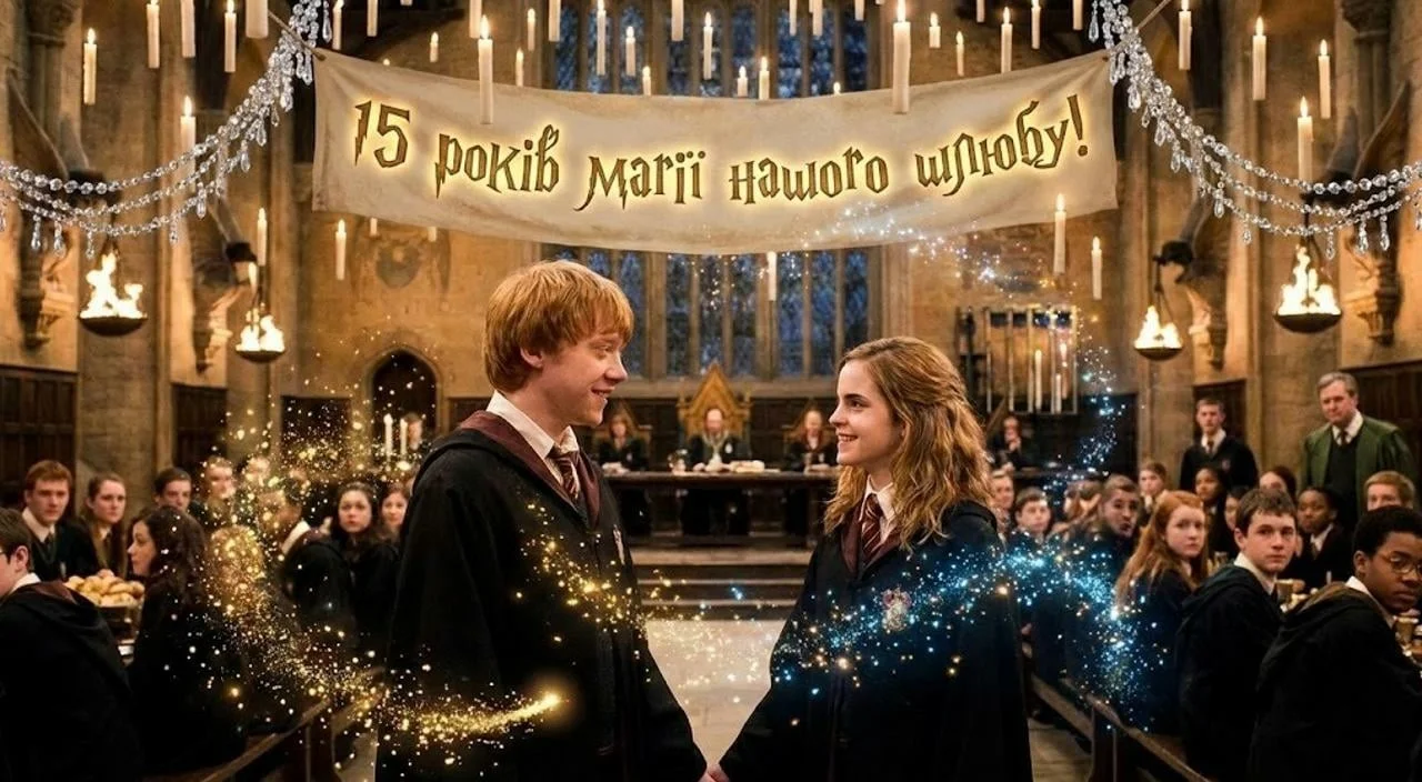 Привітання на 15 років весілля