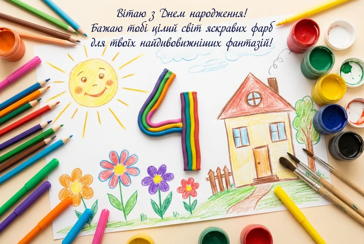 привітання з днем народження дівчинці 4 роки