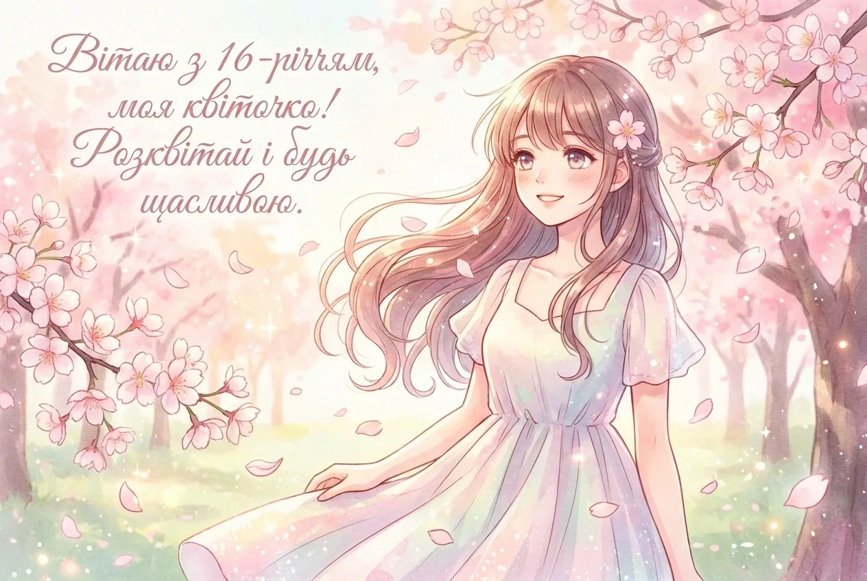 привітання з днем народження племінниці 16 років