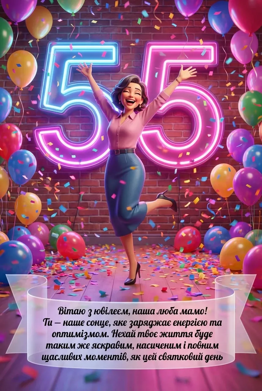 з ювілеєм 55 мамі