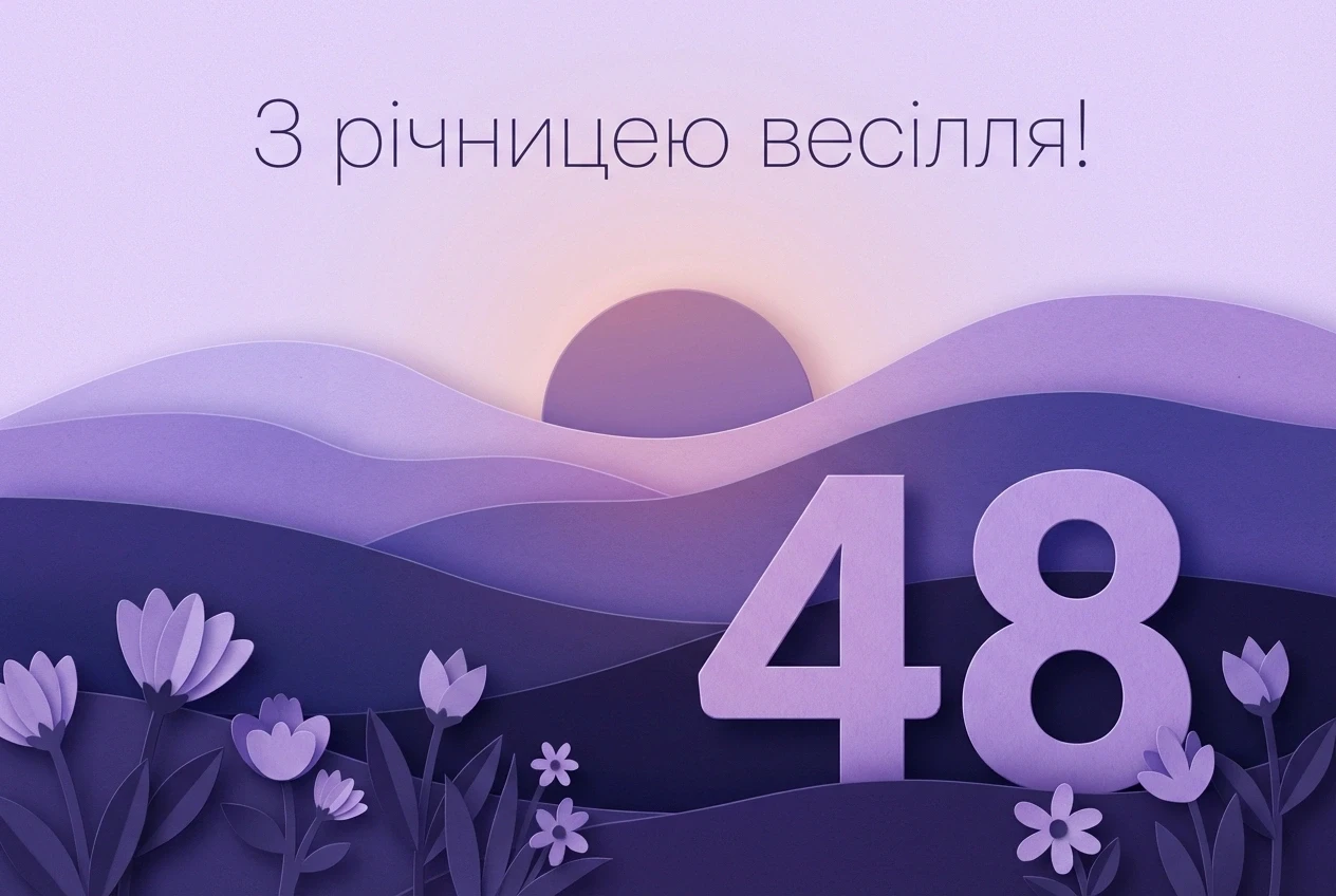48 років весілля привітання