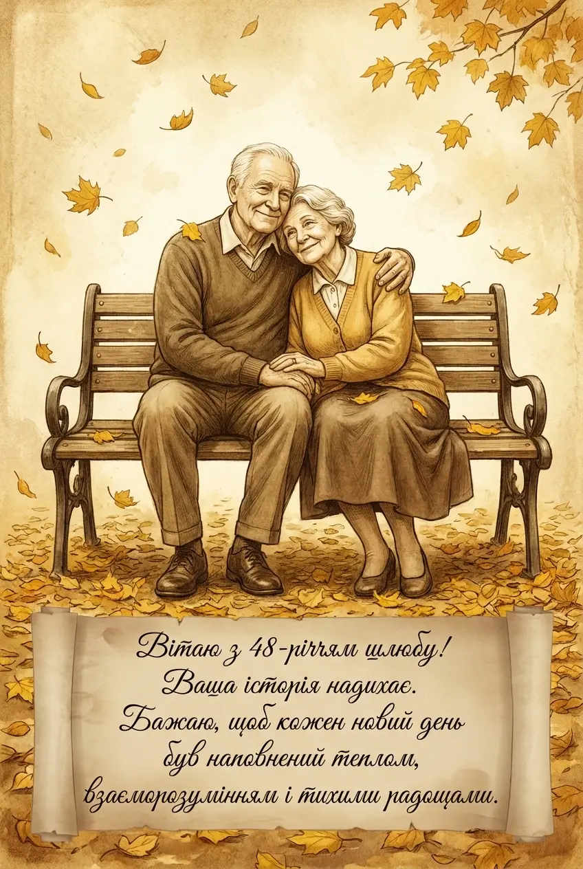 48 років весілля привітання