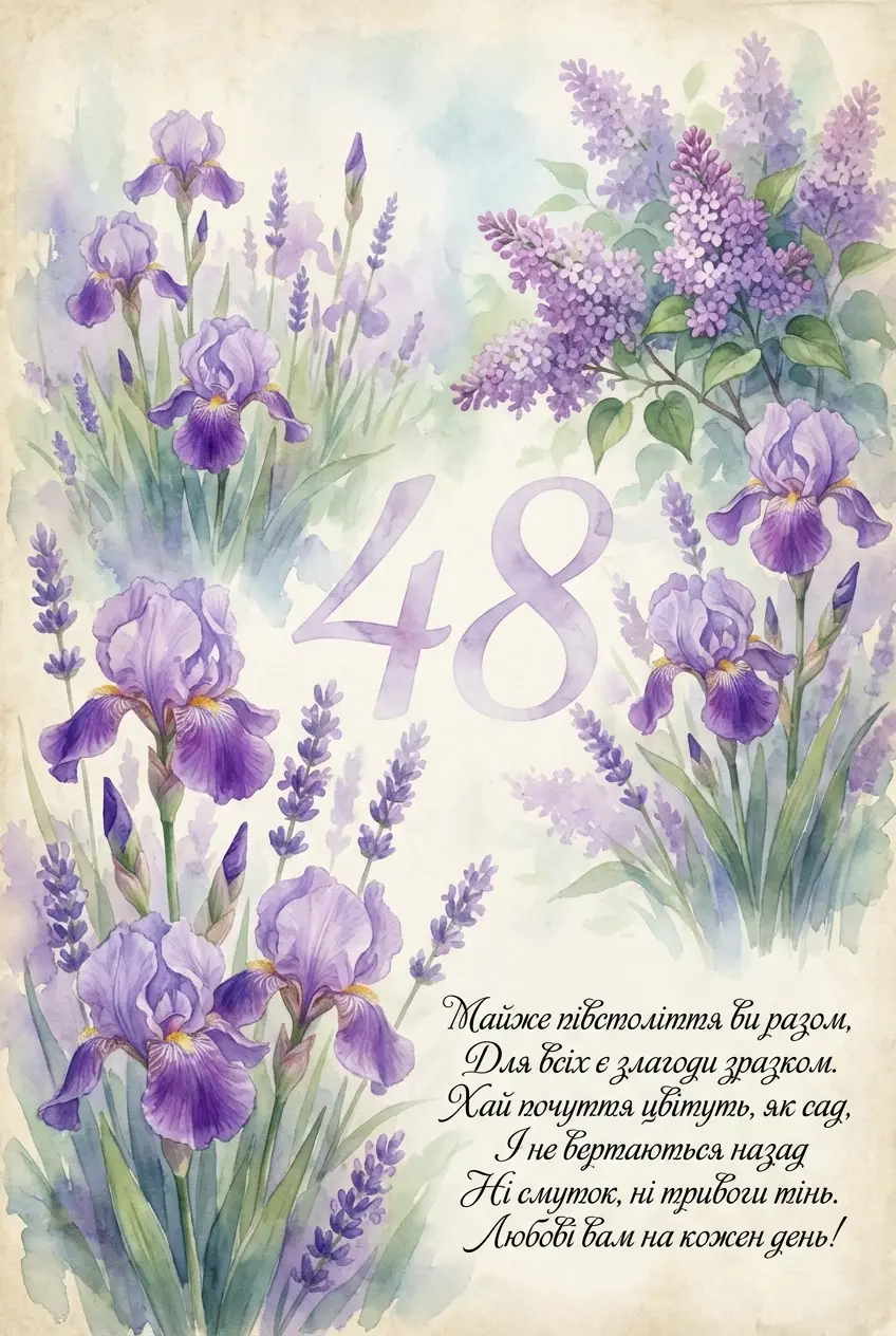 48 років весілля привітання