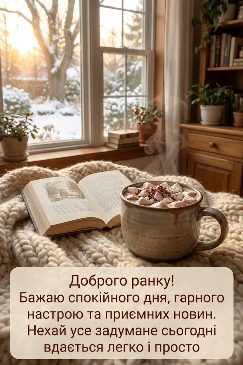 Привітання доброго ранку і гарного дня: душевна добірка листівок для близьких