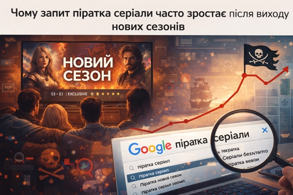Чому запит “піратка серіали” часто зростає після виходу нових сезонів
