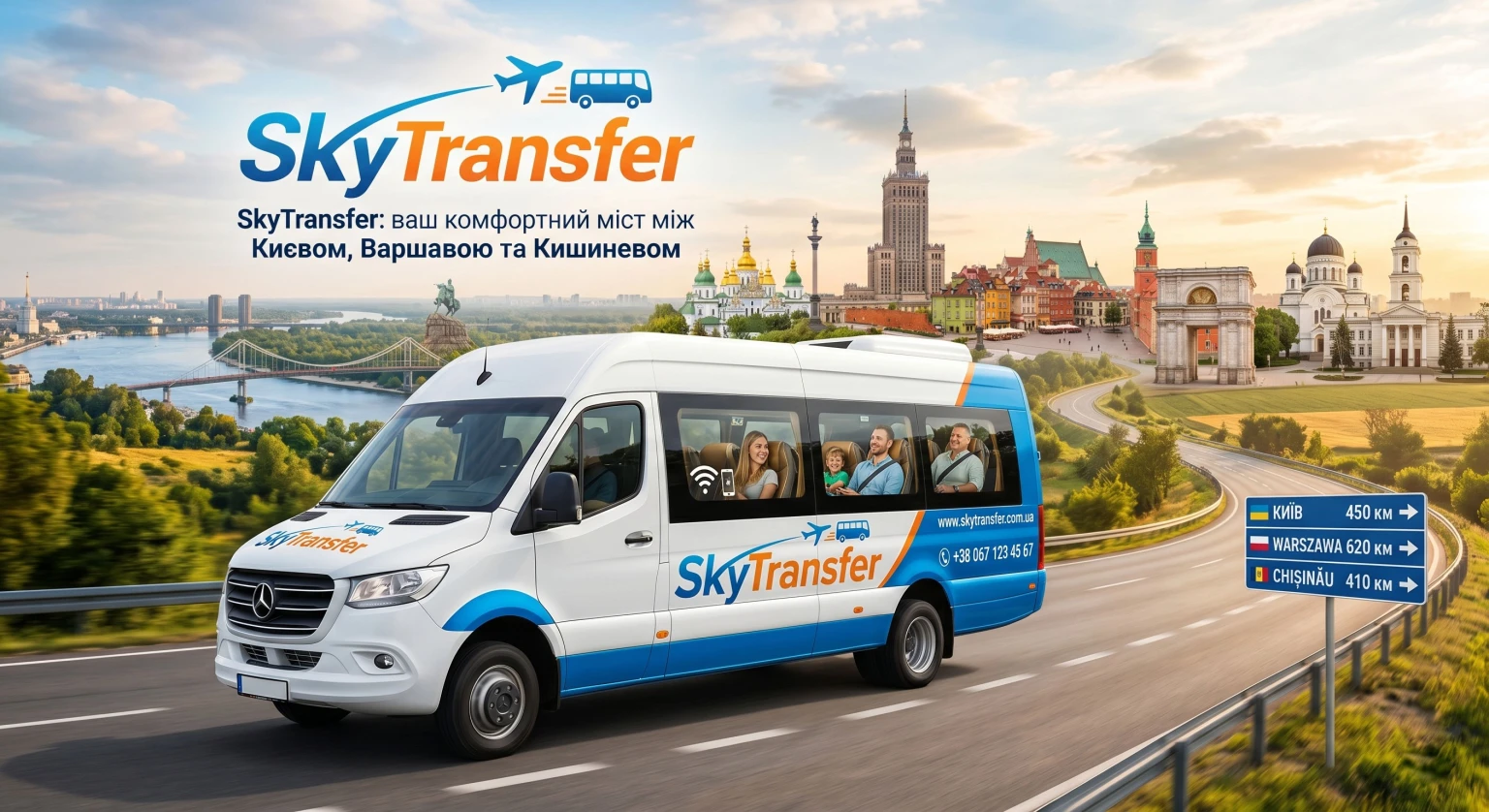 SkyTransfer: ваш комфортний міст між Києвом, Варшавою та Кишиневом