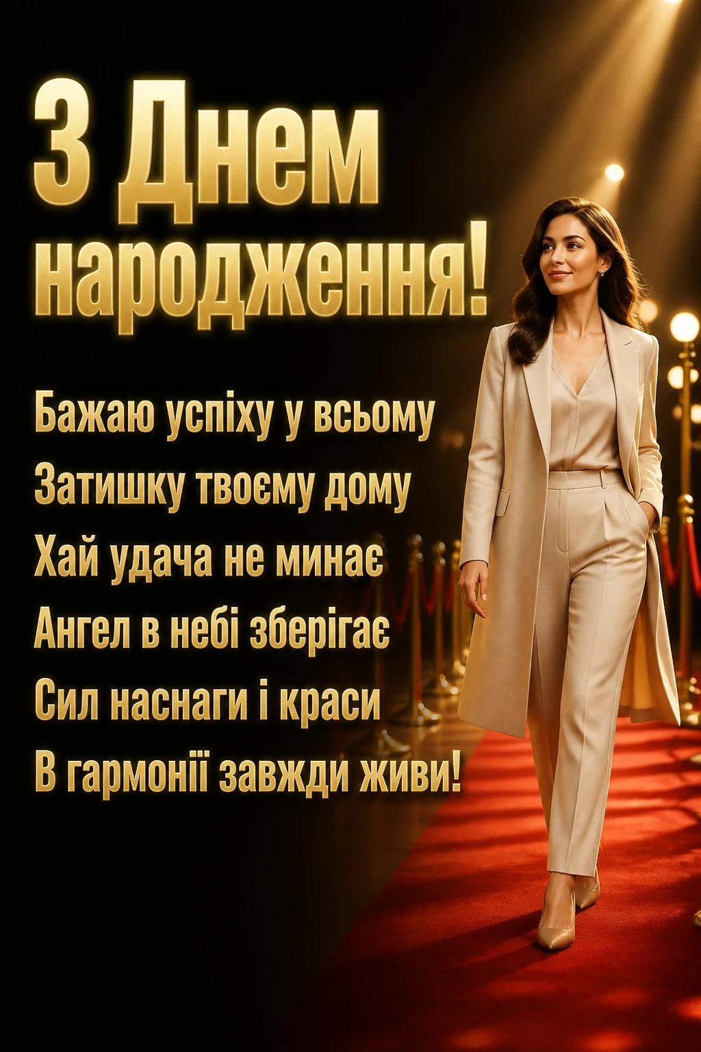 привітання з днем народження жінці українською мовою