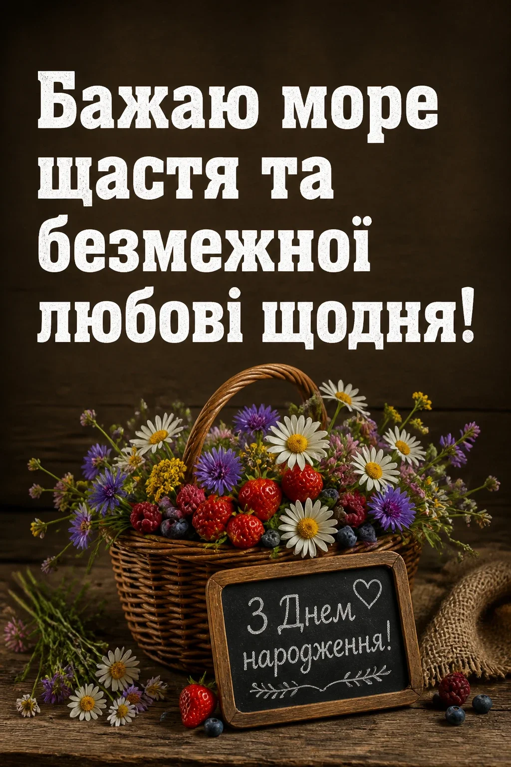 привітання з днем народження жінці українською мовою