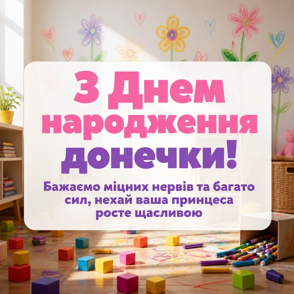 привітання з днем народження донечки батькам