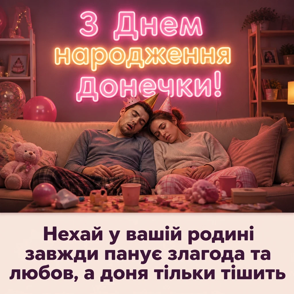 привітання з днем народження донечки батькам