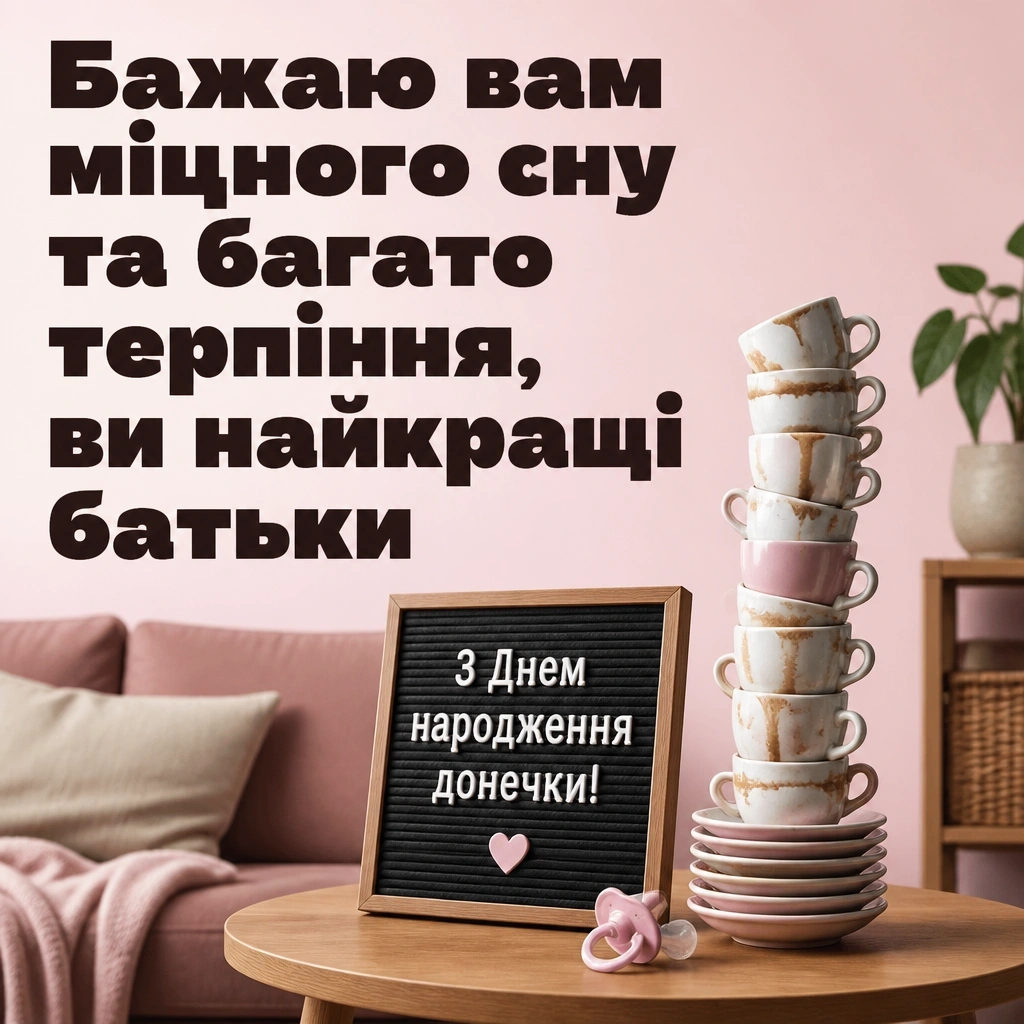 привітання з днем народження донечки батькам