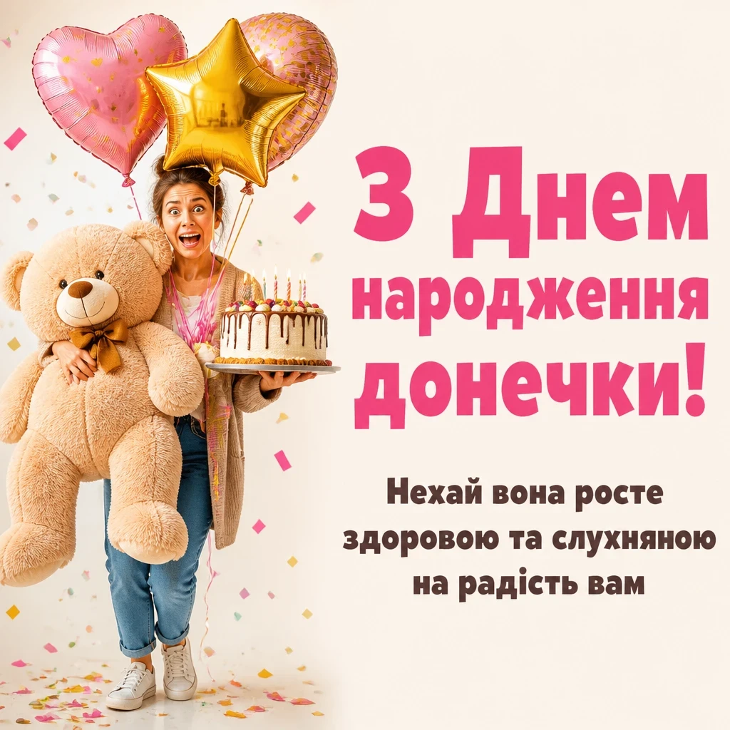 привітання з днем народження донечки батькам