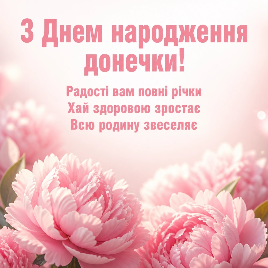 привітання з днем народження донечки батькам