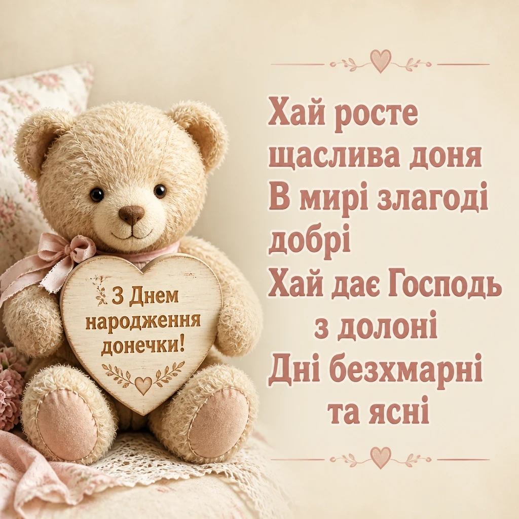 привітання з днем народження донечки батькам