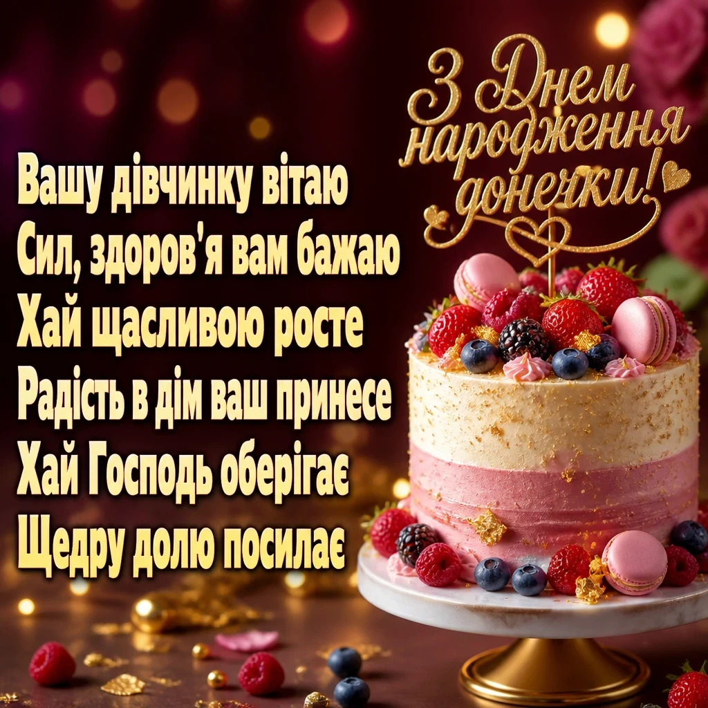привітання з днем народження донечки батькам