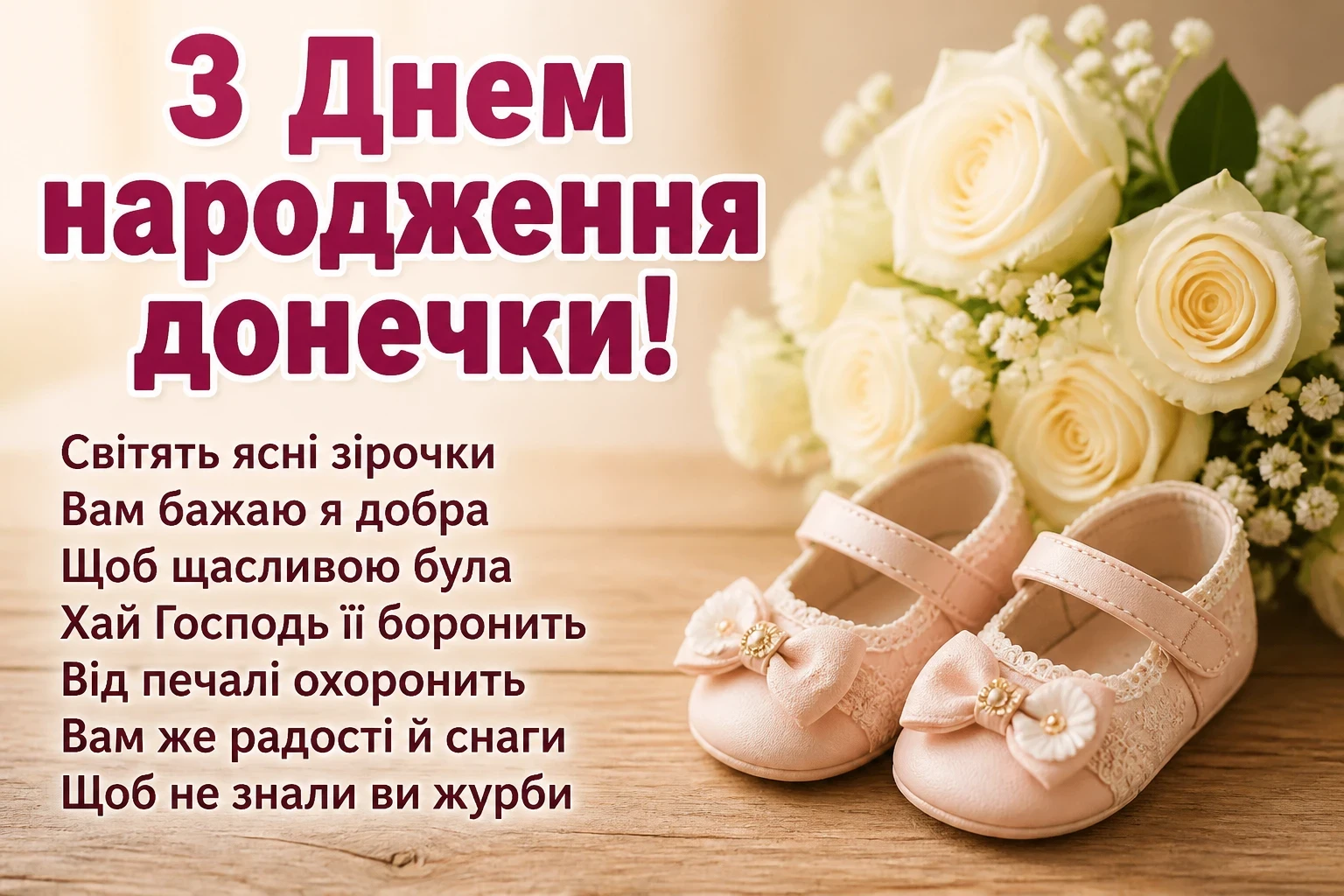 привітання з днем народження донечки батькам