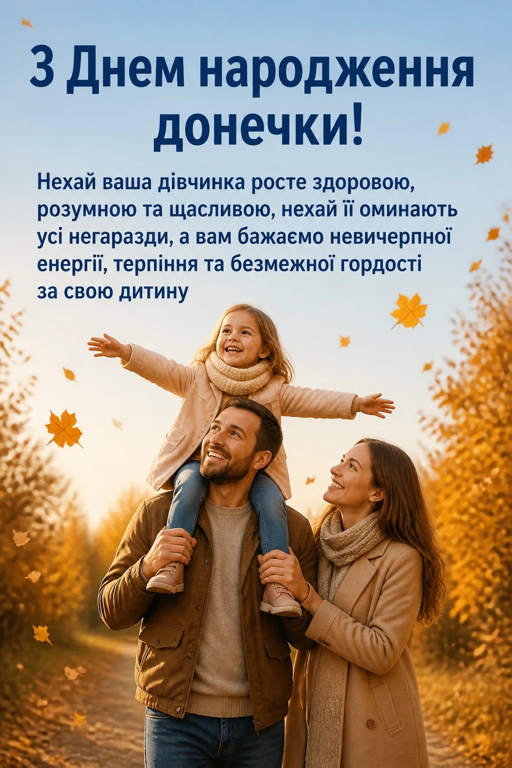 привітання з днем народження донечки батькам