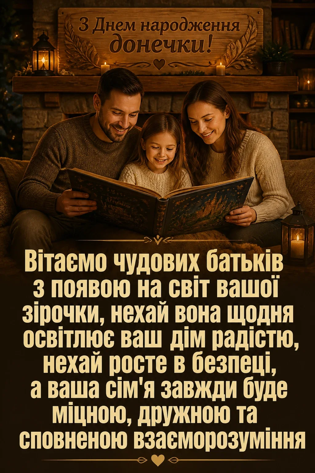 привітання з днем народження донечки батькам