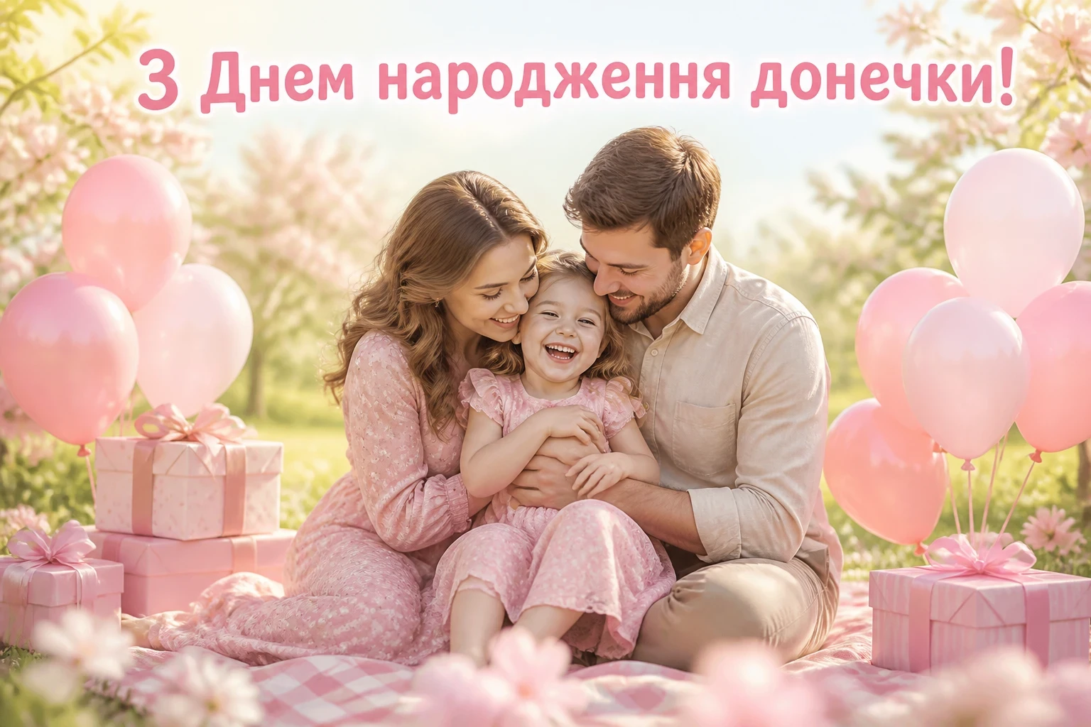 привітання з днем народження донечки батькам