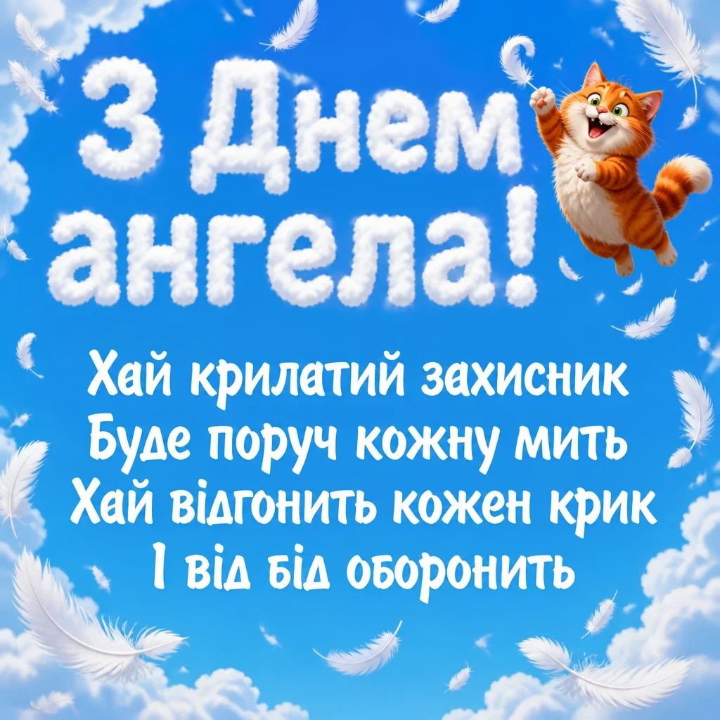 привітання з днем ангела своїми словами