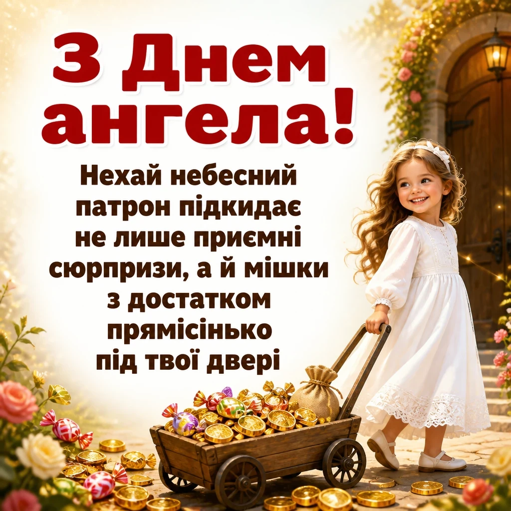 привітання з днем ангела своїми словами