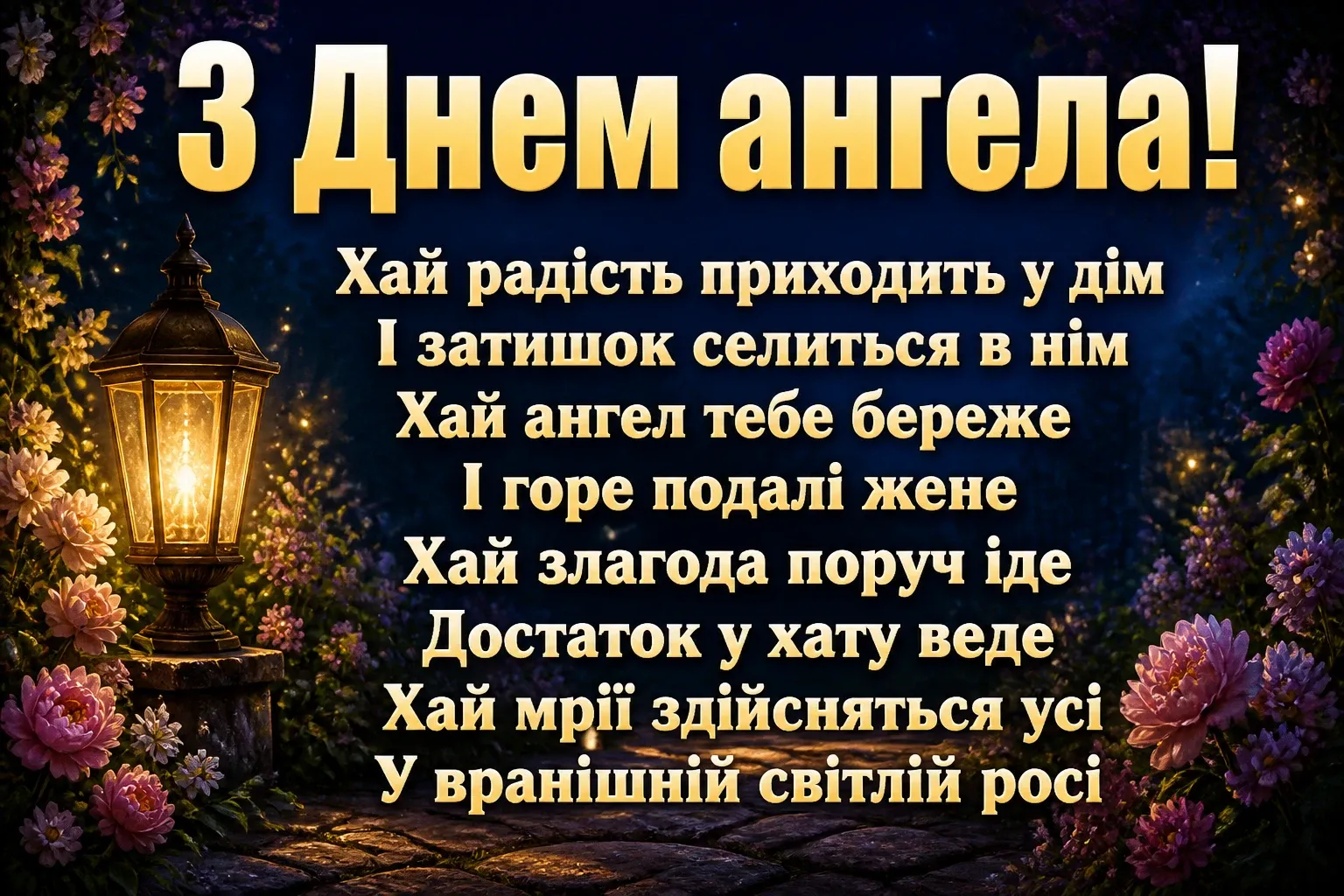 привітання з днем ангела своїми словами