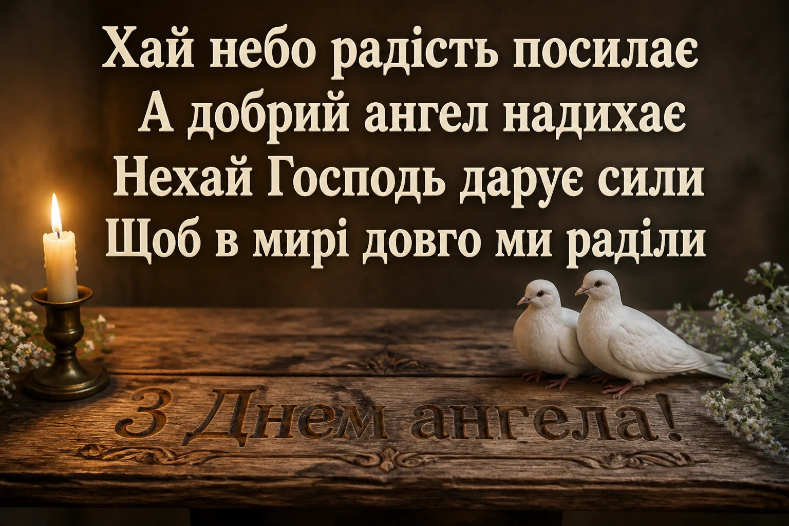 привітання з днем ангела своїми словами