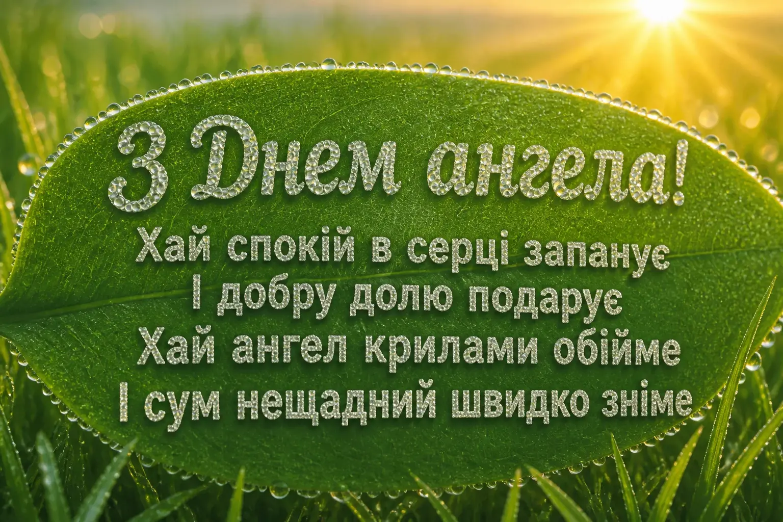 привітання з днем ангела своїми словами