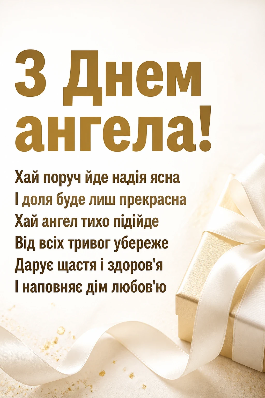 привітання з днем ангела своїми словами