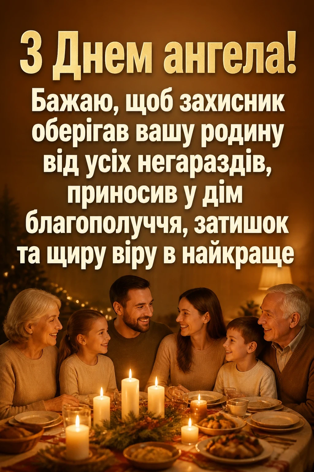 привітання з днем ангела своїми словами