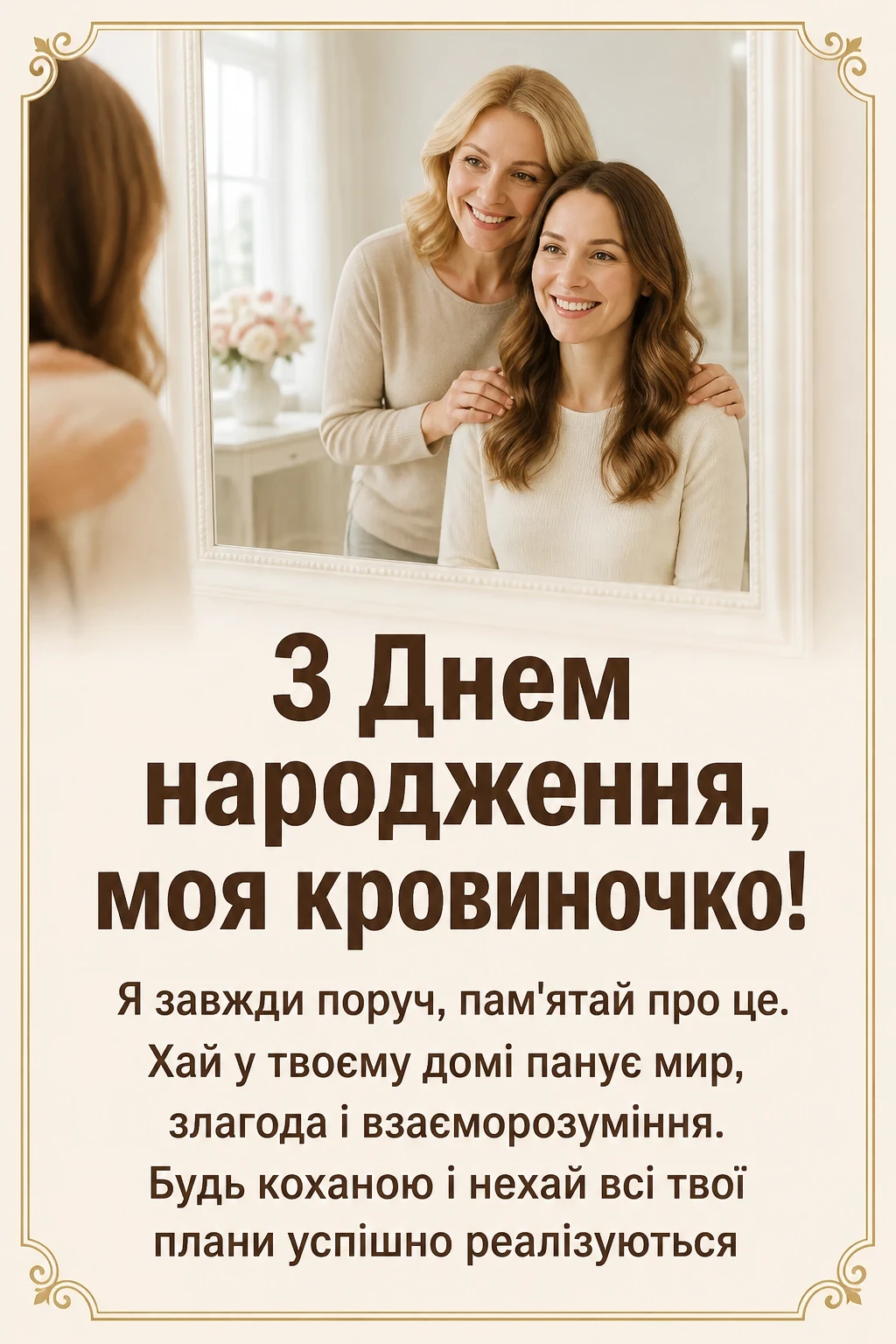 привітання з днем народження для дорослої дочки від мами своїми словами