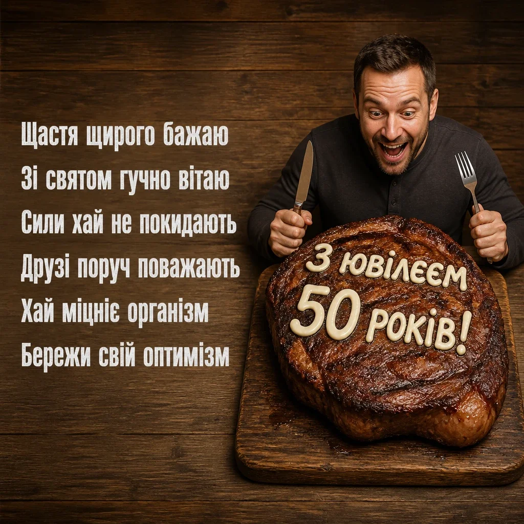 чоловікові привітання з ювілеєм 50 років мужчині