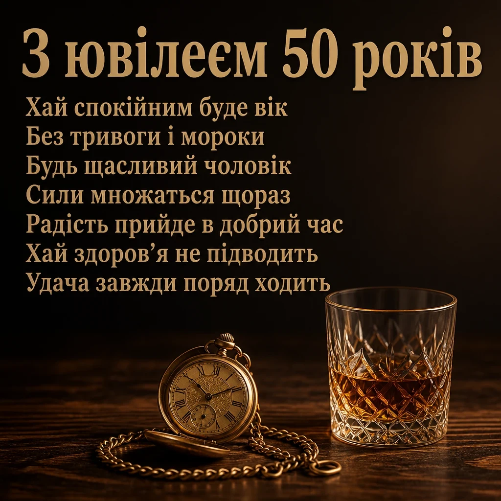 чоловікові привітання з ювілеєм 50 років мужчині