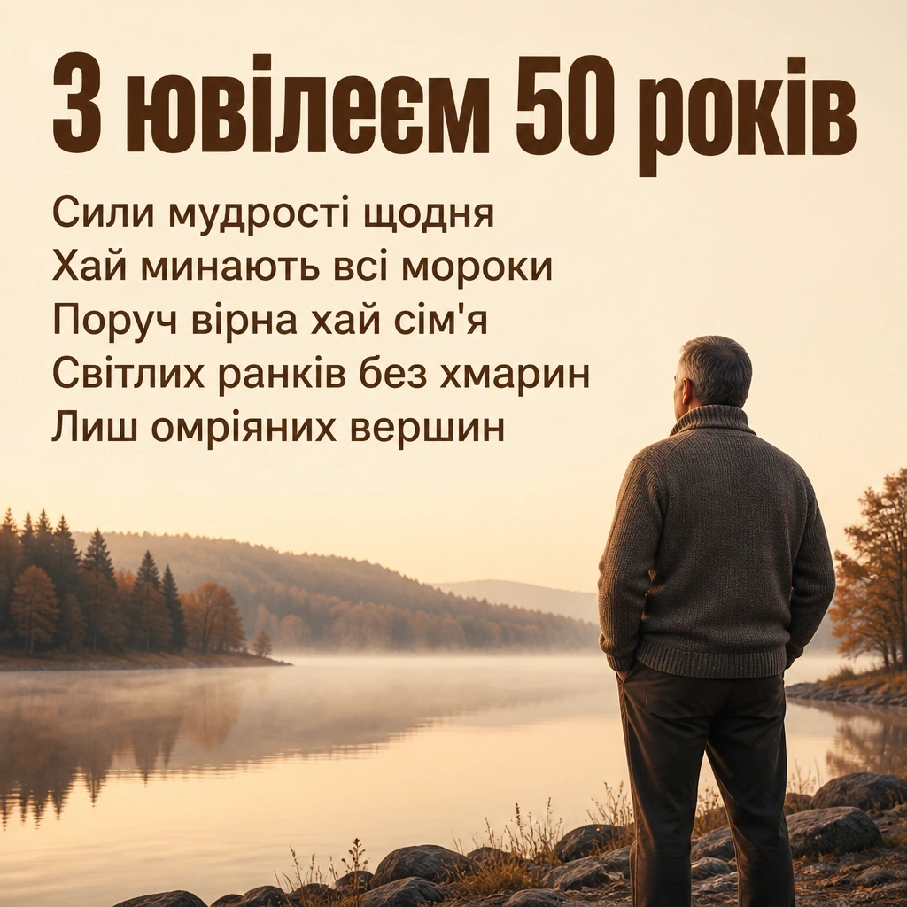 чоловікові привітання з ювілеєм 50 років мужчині