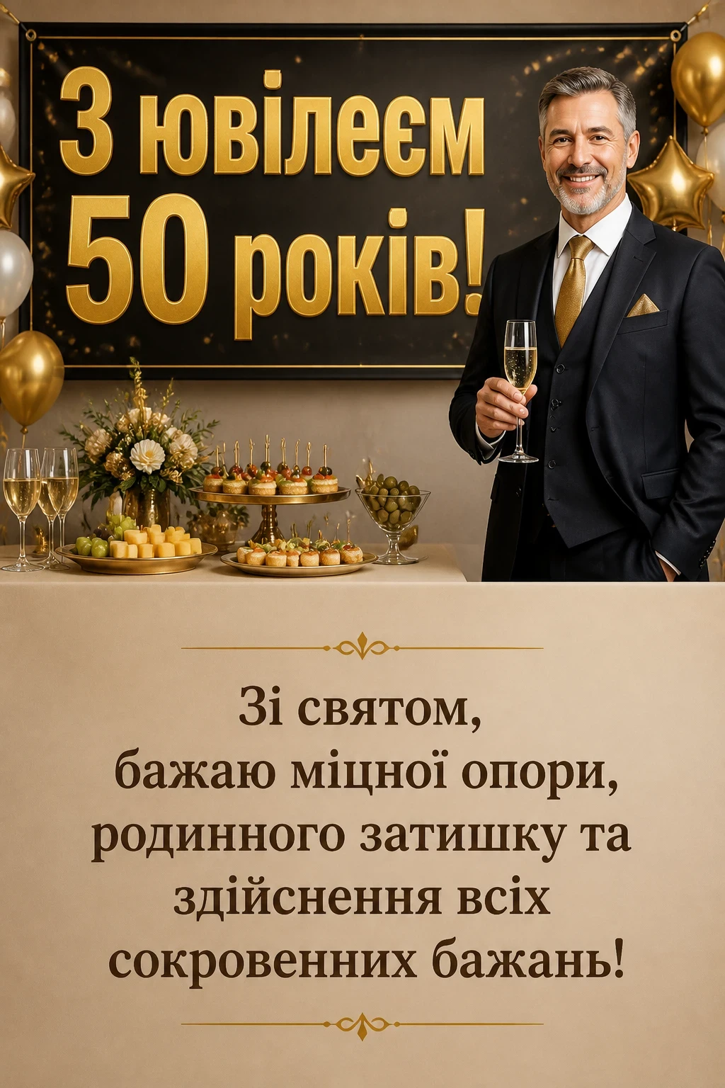 чоловікові привітання з ювілеєм 50 років мужчині