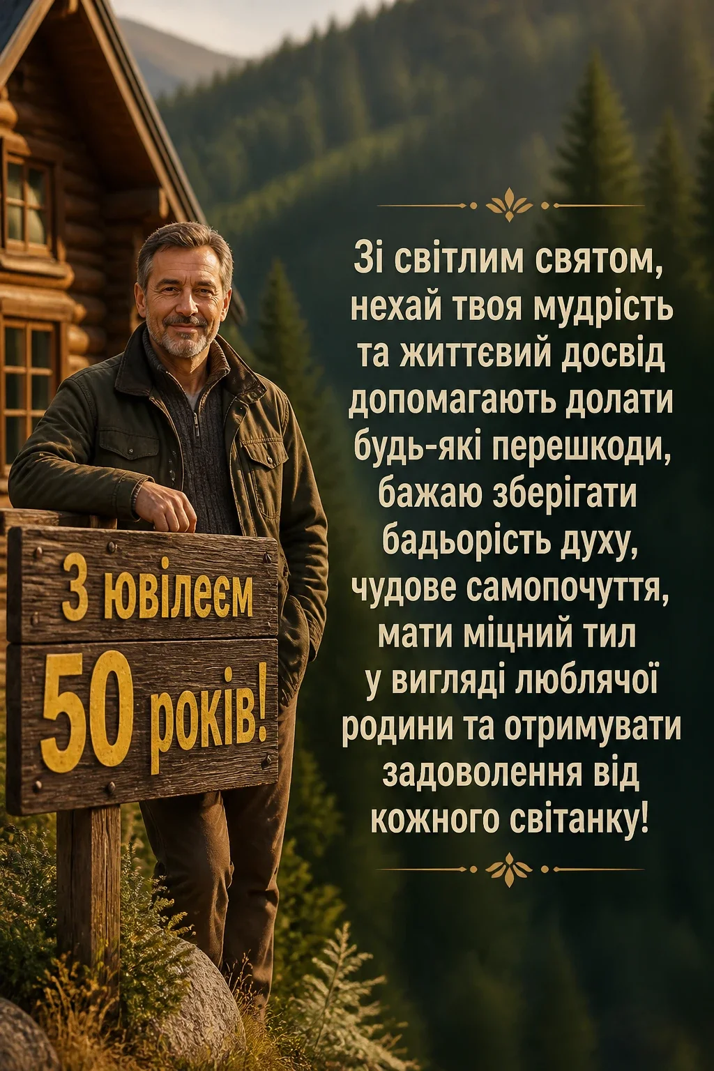 чоловікові привітання з ювілеєм 50 років мужчині