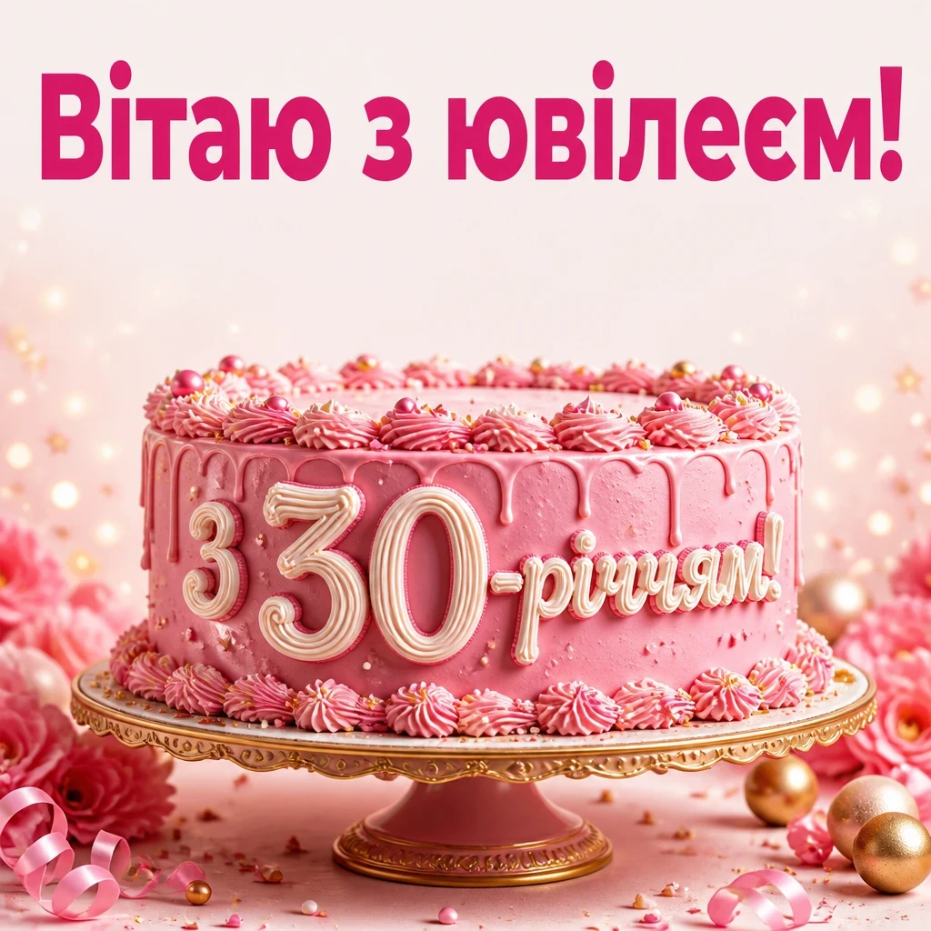 привітання з 30-річчям жінці