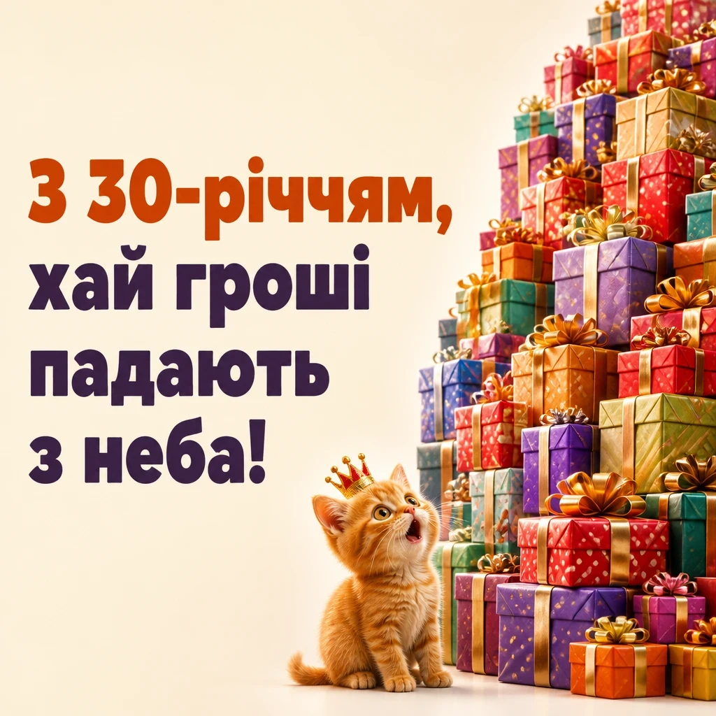 привітання з 30-річчям жінці
