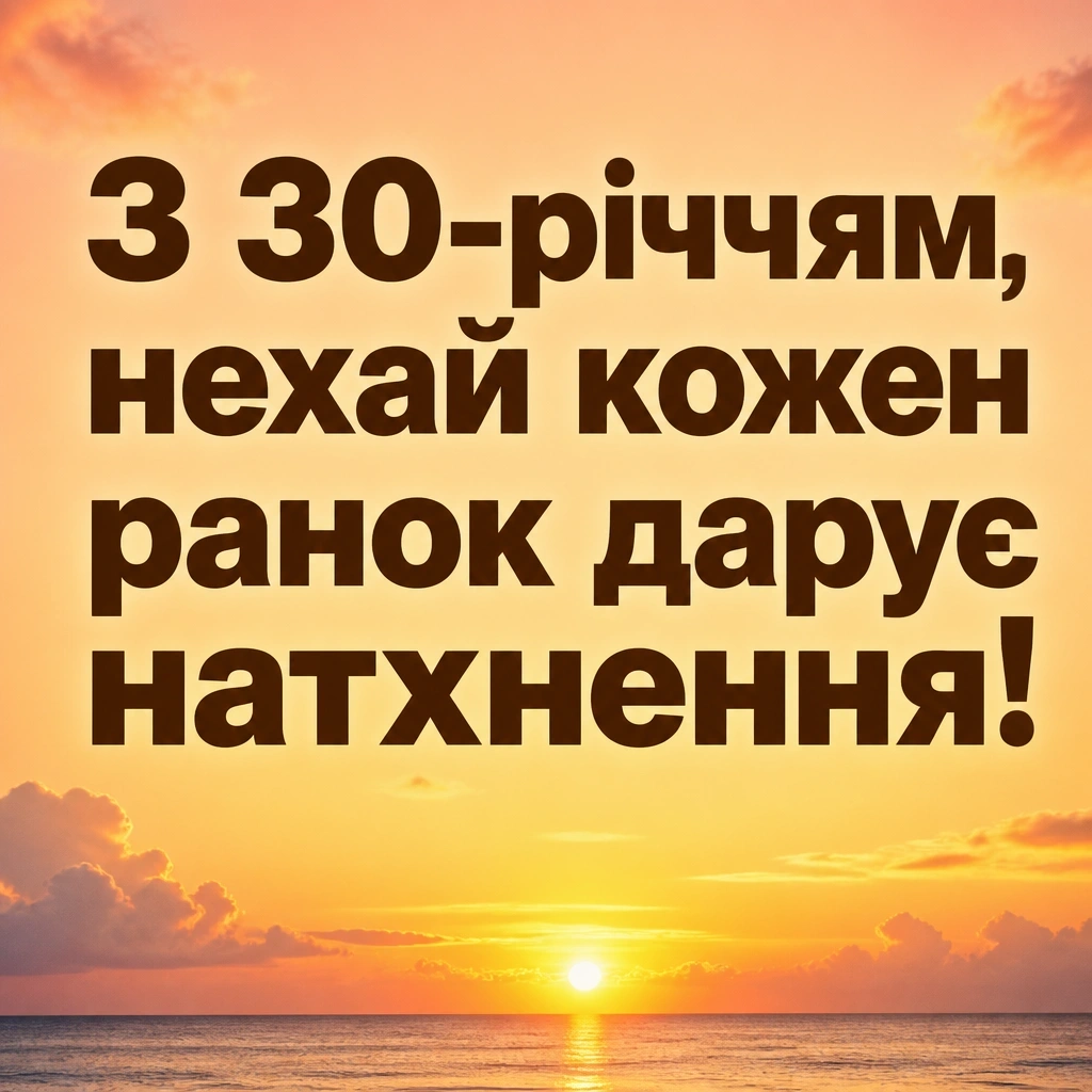 привітання з 30-річчям жінці