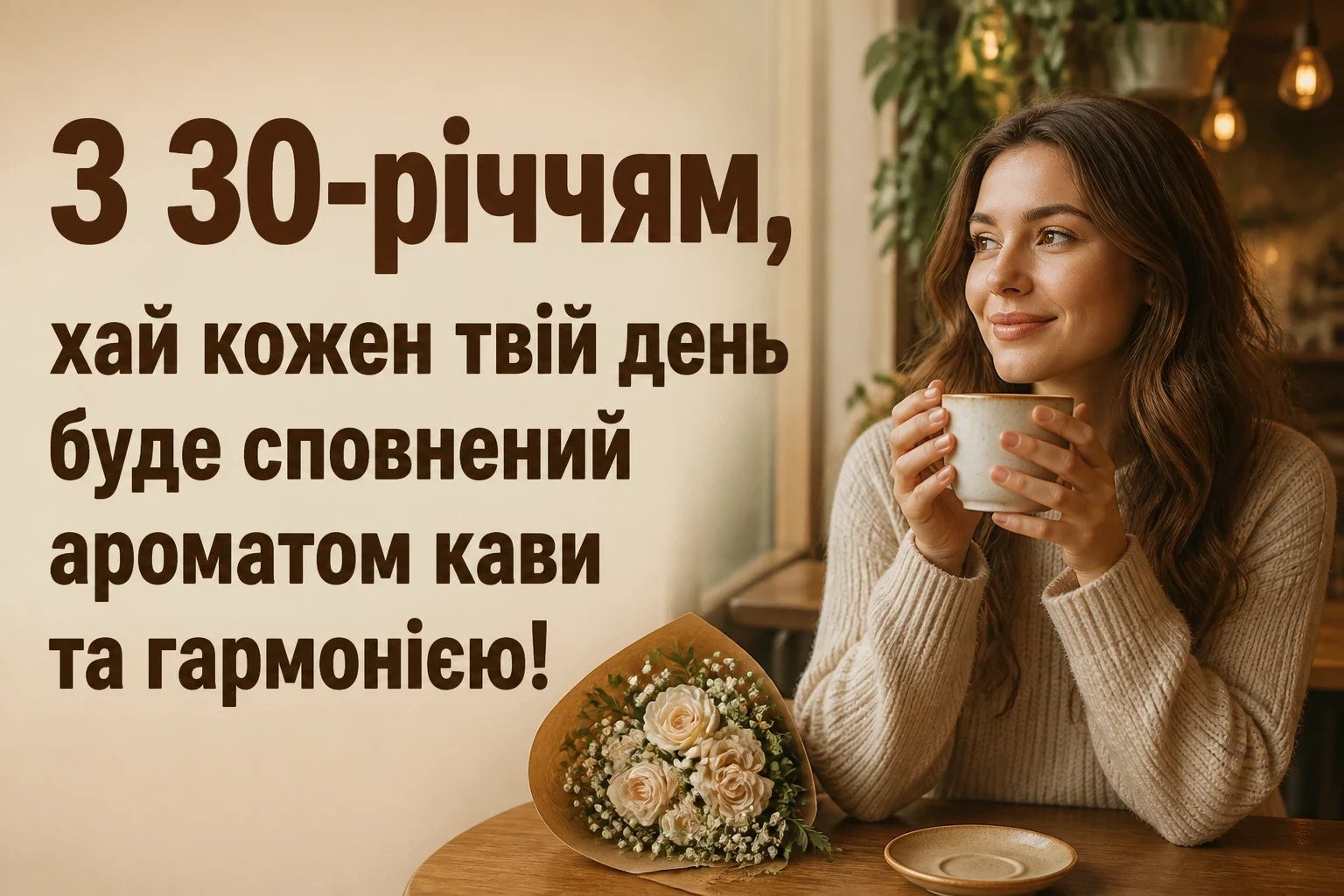 привітання з 30-річчям жінці
