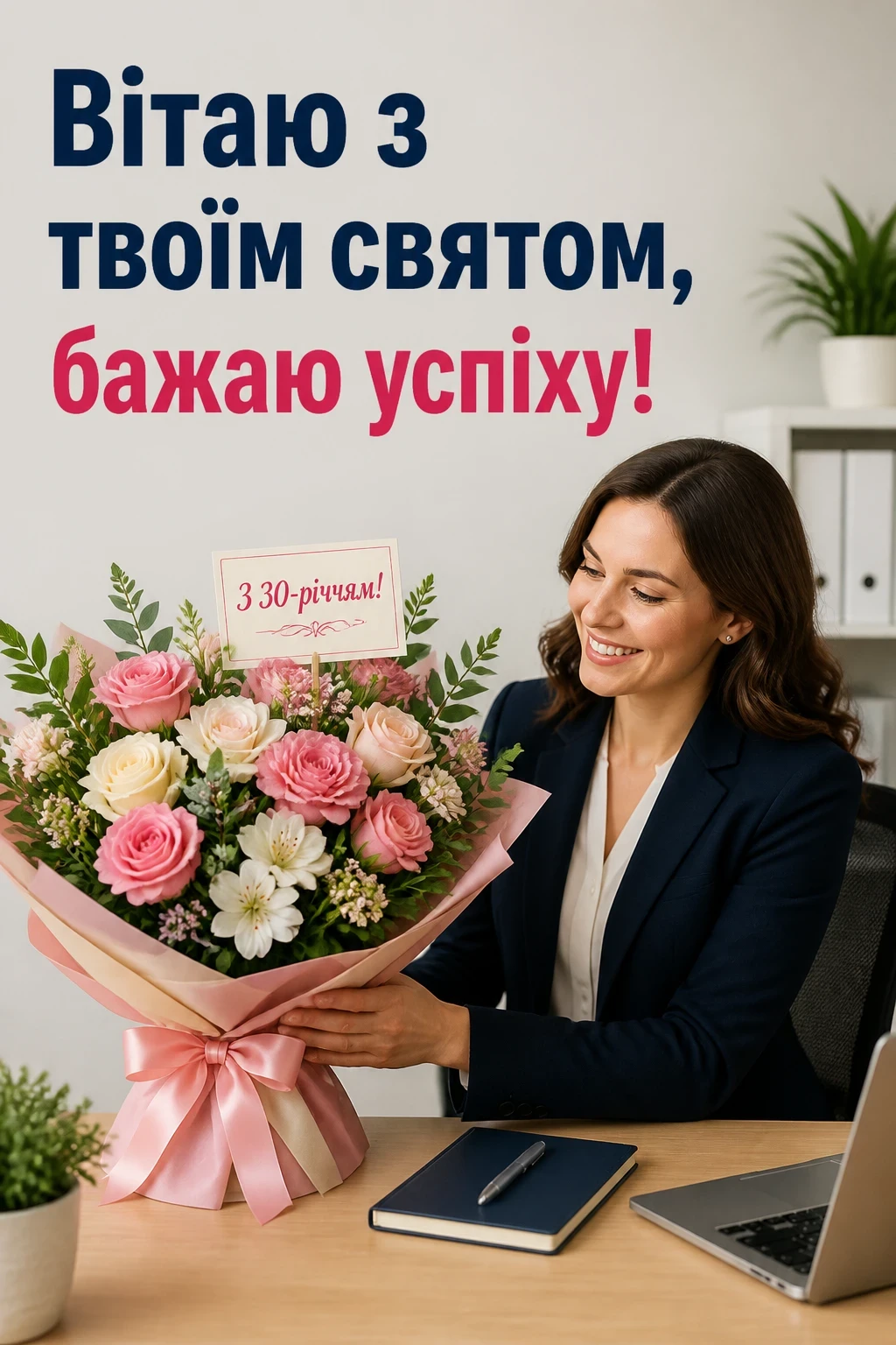 привітання з 30-річчям жінці