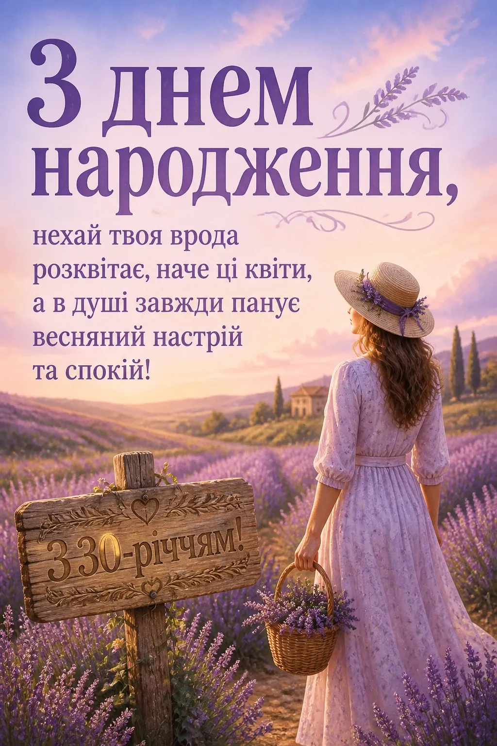 привітання з 30-річчям жінці