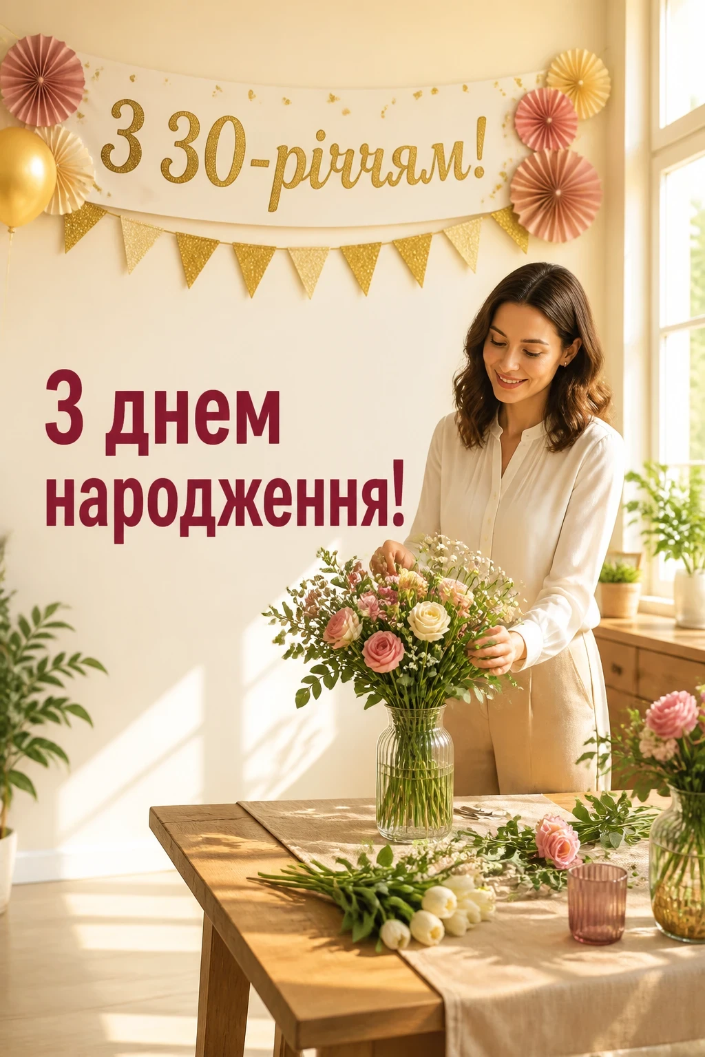 привітання з 30-річчям жінці