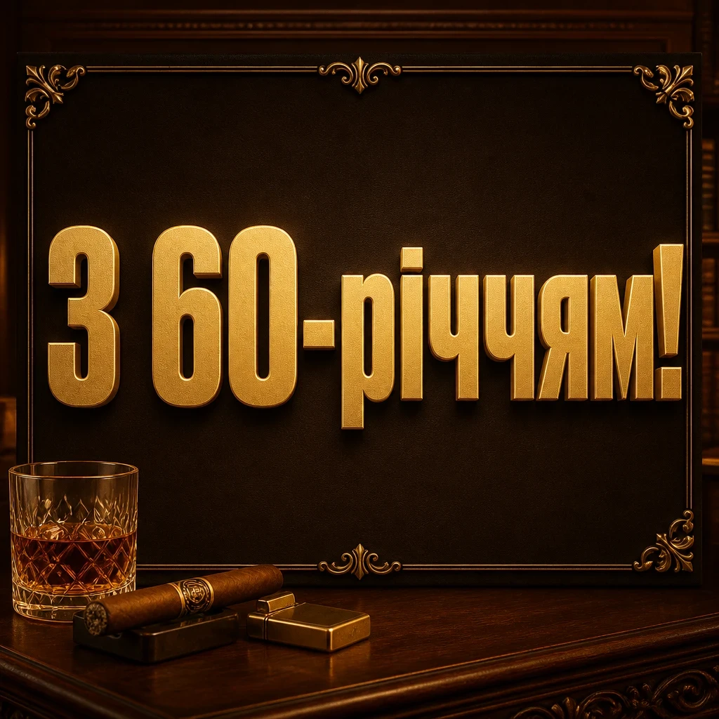 привітання з 60-річчям мужчині